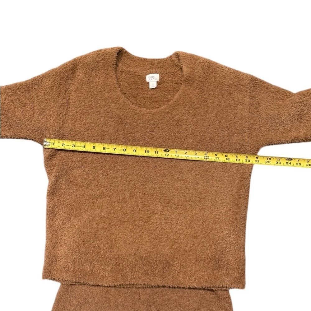 Cozy Tan Women's Plush 2-Piece Top & Pants Loungewear Set S - Picture 4 of 11